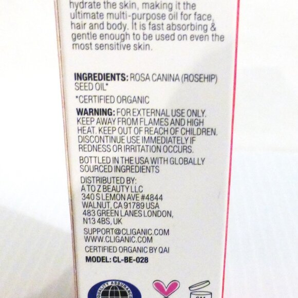 STR - 4x Cliganic Organic ROSEHIP SEED OIL 30ml Moisturizer Collagen Exfoliate - Picture 5 of 5